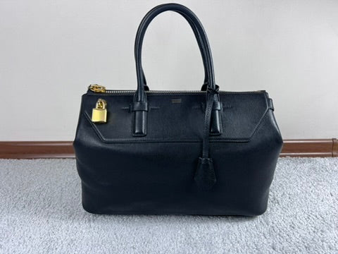 Tom Ford Padlock Black Leather Bag
