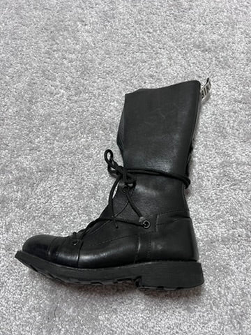 Dirk Bikkembergs Black Combat Square Lace High Boots Size 36