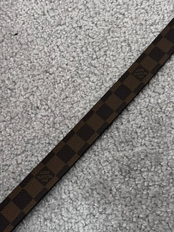 Louis Vuitton Damier Santur Carre Belt Brown Golden