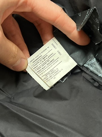 Prada Black Shiny Triangle Logo Down Jacket Size M