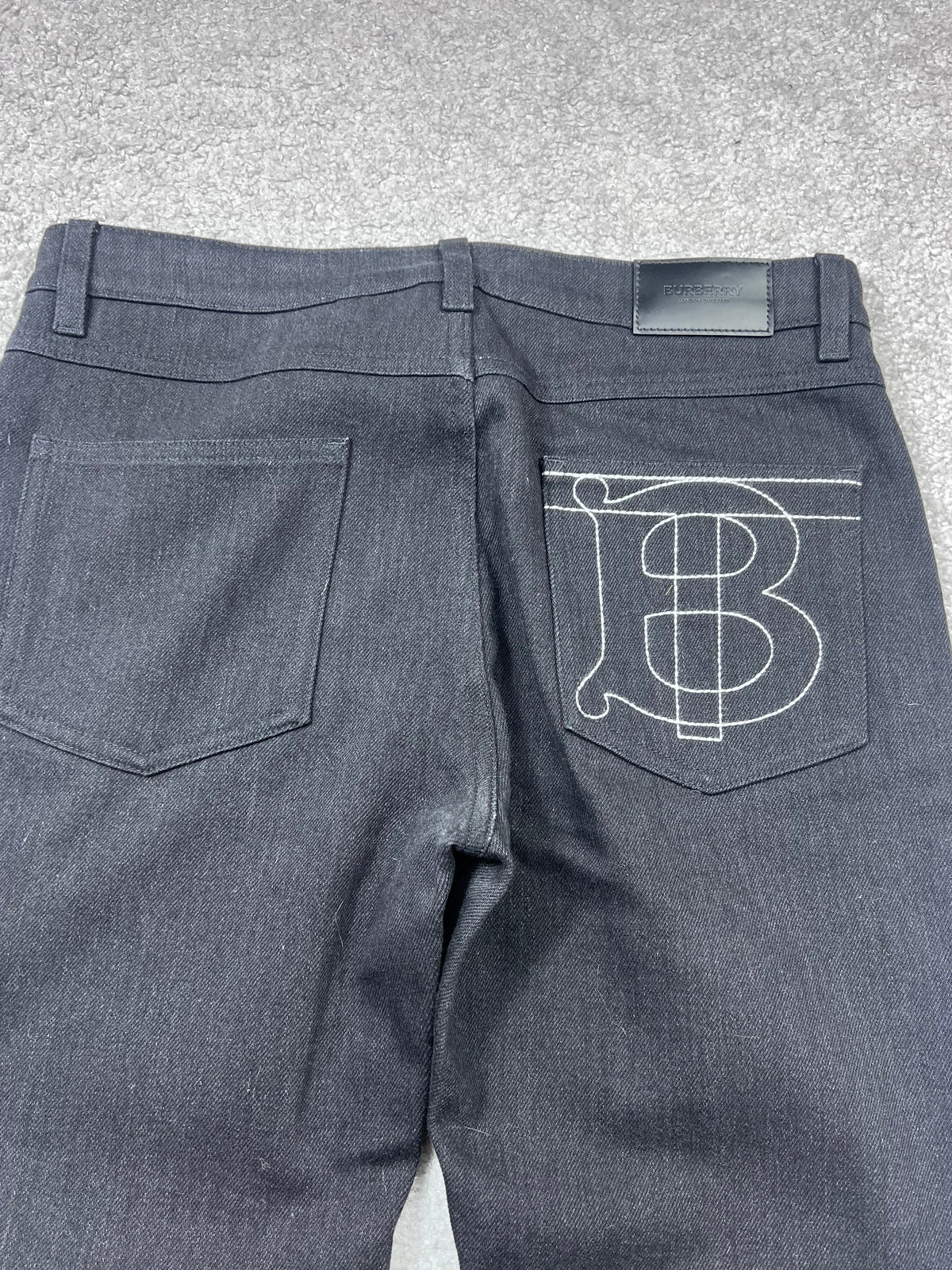 Burberry BT Big Pocket Logo Skinny Mid-Rise Jeans