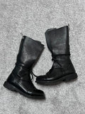 Dirk Bikkembergs Black Combat Square Lace High Boots Size 36