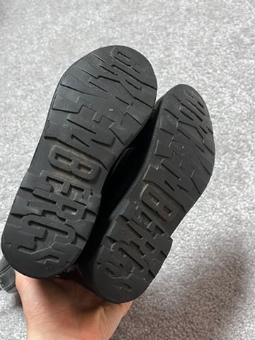 Dirk Bikkembergs Black Combat Square Lace High Boots Size 36