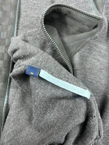Louis Vuitton Brown Damier Signature Zip Up Cardigan Sweater