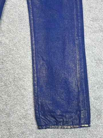 SS09 DIOR HOMME “PLANISPHERE” Luster Gold Waxed Jeans