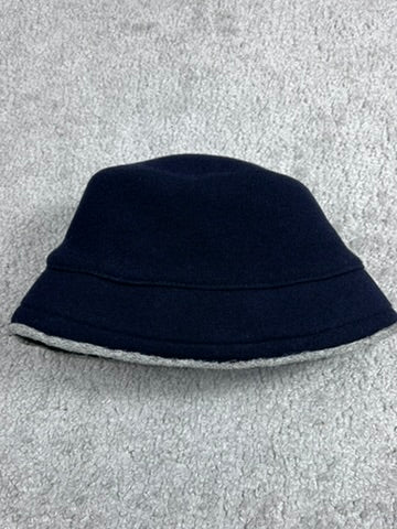 Chanel Blue Wool/Cotton CC Logo Bucket Hat