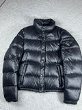 Prada Black Shiny Triangle Down Puffer Jacket Size M