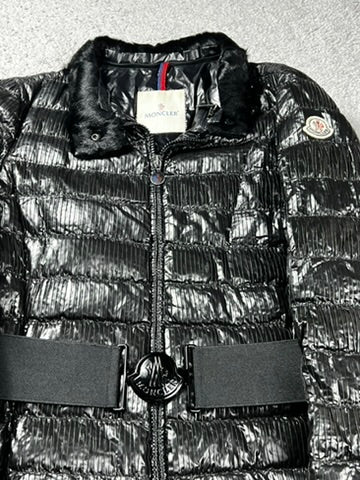 Moncler Morzine Black Belt Jacket Size M