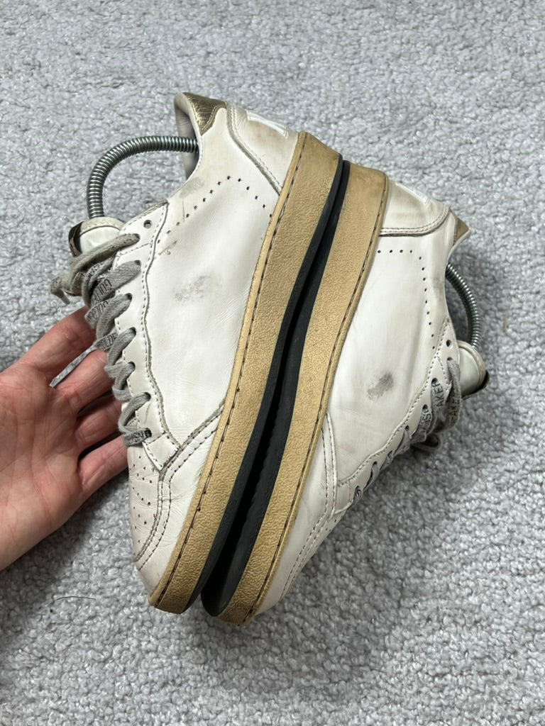 Golden Goose Deluxe Brand Ballstar “Milk Gold” Sneakers