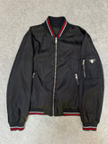 Prada Triangle Logo Black Nylon Bomber Size M
