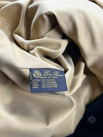 Loro Piana Black Cashmere Coat Size S