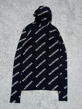 Balenciaga Monogram Ribbed Balaclava Turtleneck Hoodie
