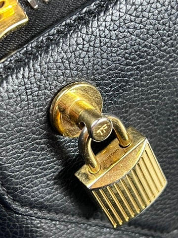Tom Ford Padlock Black Leather Bag
