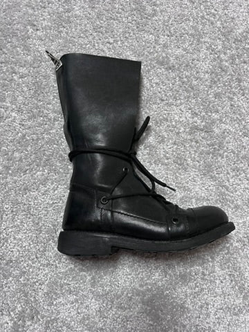 Dirk Bikkembergs Black Combat Square Lace High Boots Size 36