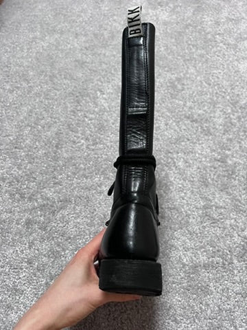 Dirk Bikkembergs Black Combat Square Lace High Boots Size 36