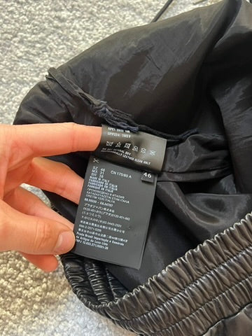 Prada Nappa Leather Bermuda Black Shorts Size 46