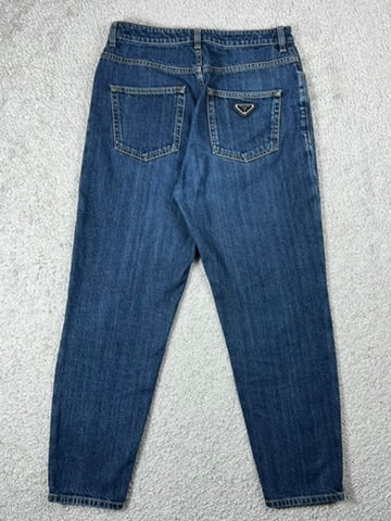 Prada Triangle Blue Boyfriend Jeans Size 28