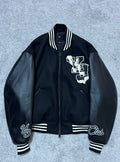 Y-3 Club Vegan Leather Wool Bomber Jacket