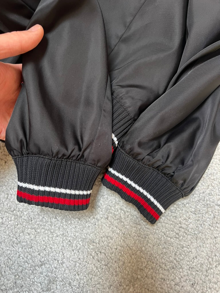 Prada Triangle Logo Black Nylon Bomber Size M