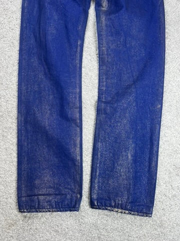SS09 DIOR HOMME “PLANISPHERE” Luster Gold Waxed Jeans