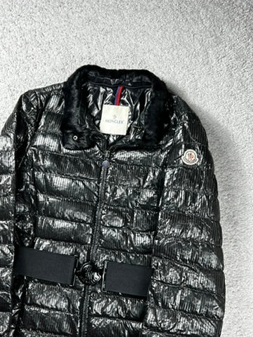 Moncler Morzine Black Belt Jacket Size M