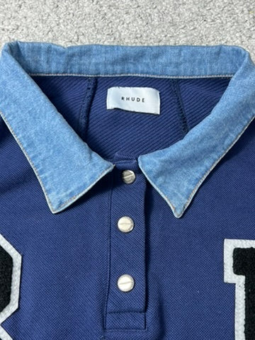 Rhude RH Collegiate Longsleeve Rugby “Navy” Size M