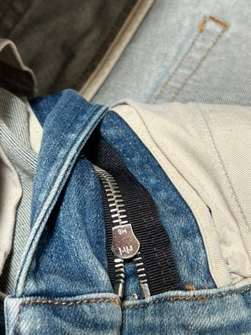 Amiri MX-1 “Dirty Indigo” Red Bandana Patch Jeans