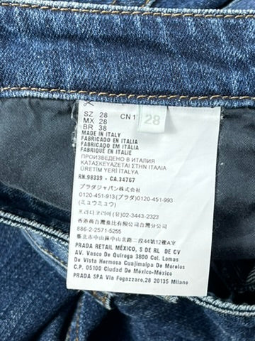 Prada Triangle Blue Boyfriend Jeans Size 28