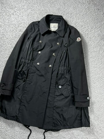Moncler Hinata Womans Black Parka Jacket Size 2