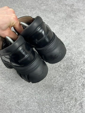 Gucci Horsebit Platform Lug Sole Black Leather Loafers