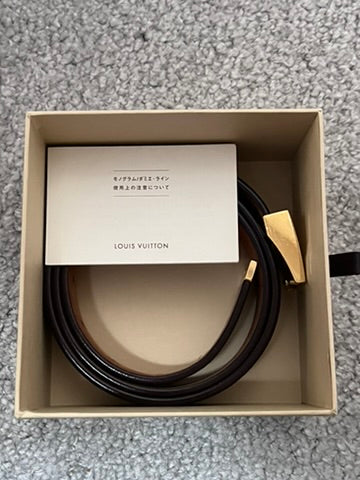 Louis Vuitton Damier Santur Carre Belt Brown Golden