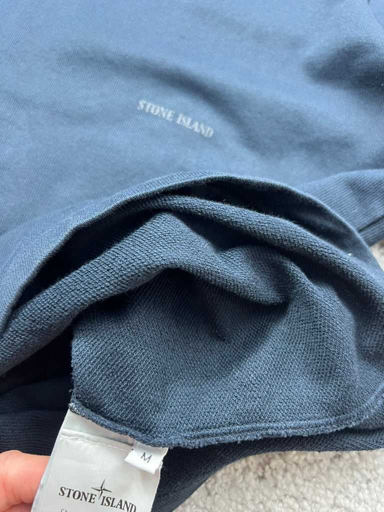 Stone Island Ghost Garment Dyed Blue Polo Size M