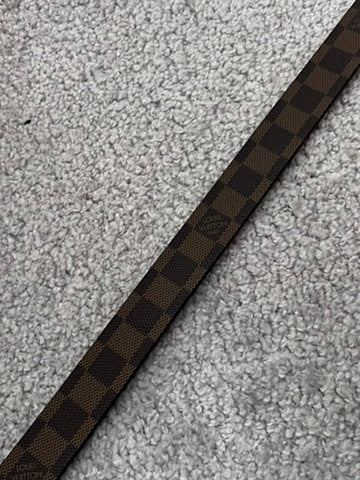 Louis Vuitton Damier Santur Carre Belt Brown Golden
