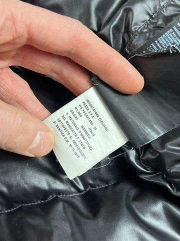 Prada Black Shiny Triangle Down Puffer Jacket Size M