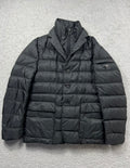 Prada Triangle Logo Down Black Heavy Coat Size M