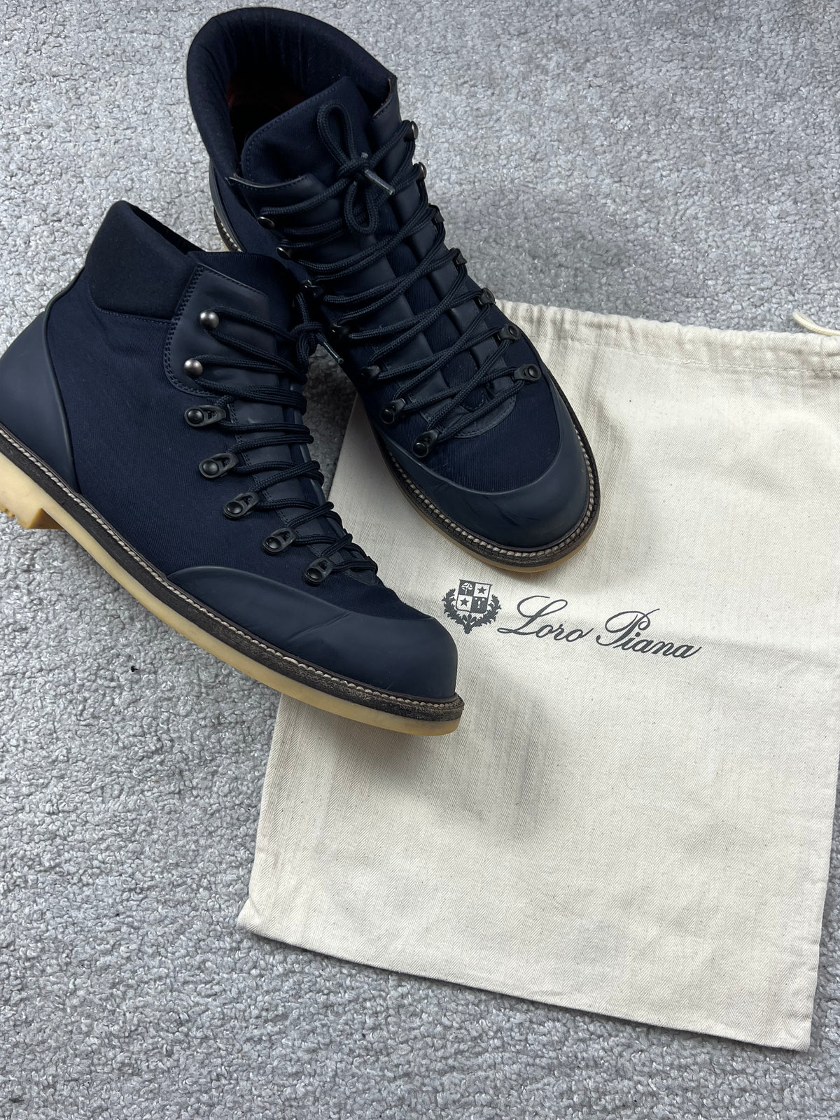 Loro Piana Laax Active Storm System Leather Boots Size 44