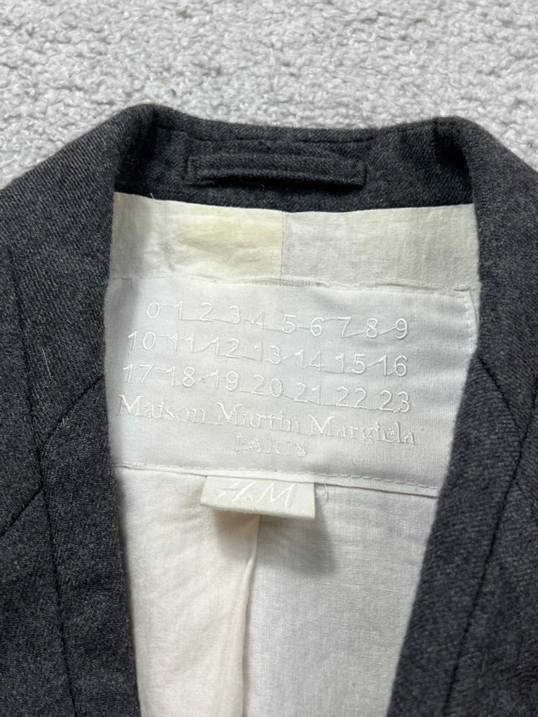 Maison Margiela H&M Blazer Grey Wool Blazer Size 36