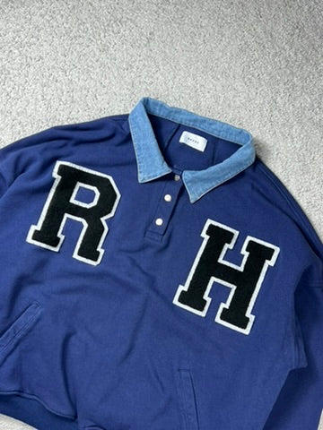Rhude RH Collegiate Longsleeve Rugby “Navy” Size M