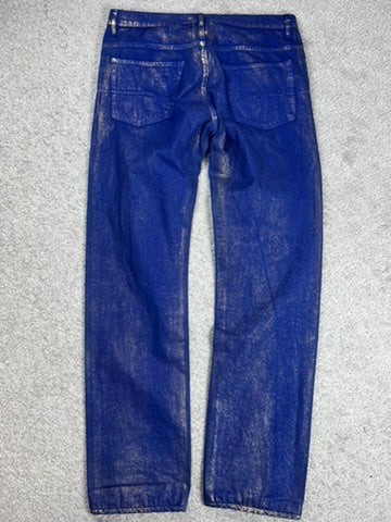 SS09 DIOR HOMME “PLANISPHERE” Luster Gold Waxed Jeans