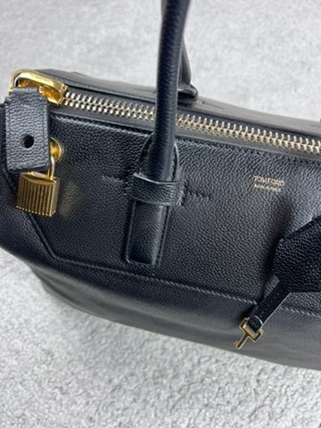 Tom Ford Padlock Black Leather Bag