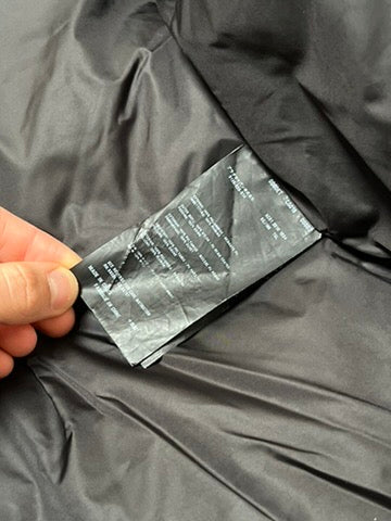 Prada Black Shiny Triangle Logo Down Jacket Size M