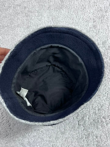 Chanel Blue Wool/Cotton CC Logo Bucket Hat