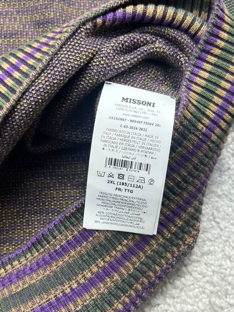 Missoni Purple Green Sweater Size XXL