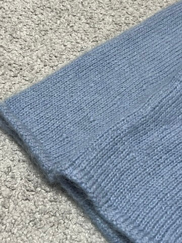 Tom Ford Blue V-Neck Mohair Wool Sweater Size S