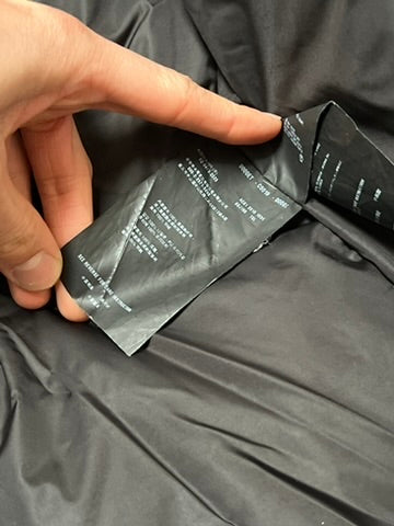 Prada Black Shiny Triangle Logo Down Jacket Size M