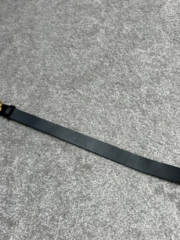 Balenciaga BB Gold Buckle Leather Belt