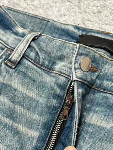 Amiri MX-1 “Dirty Indigo” Red Bandana Patch Jeans