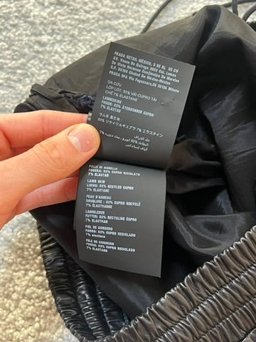 Prada Nappa Leather Bermuda Black Shorts Size 46