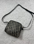 Christian Dior Black Gold Monogram Trotter Canvas Bag