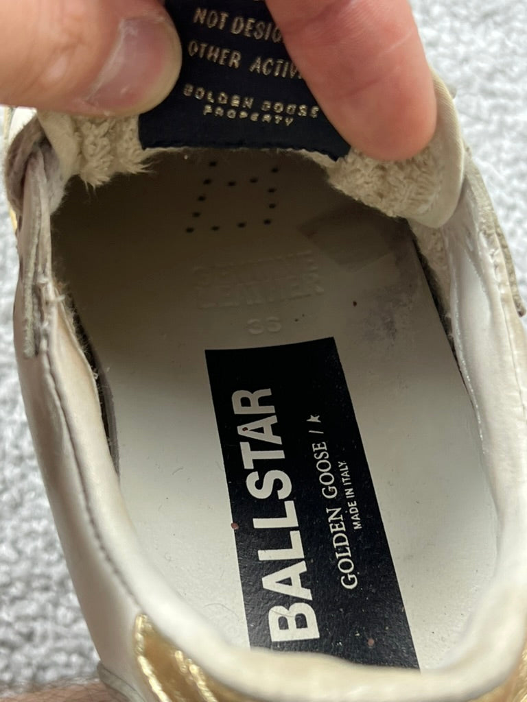 Golden Goose Deluxe Brand Ballstar “Milk Gold” Sneakers